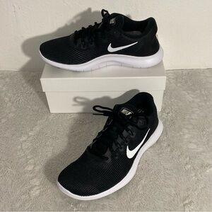 Nike Flex RN 2018 Black White Running Shoes Women’s Size 9.5